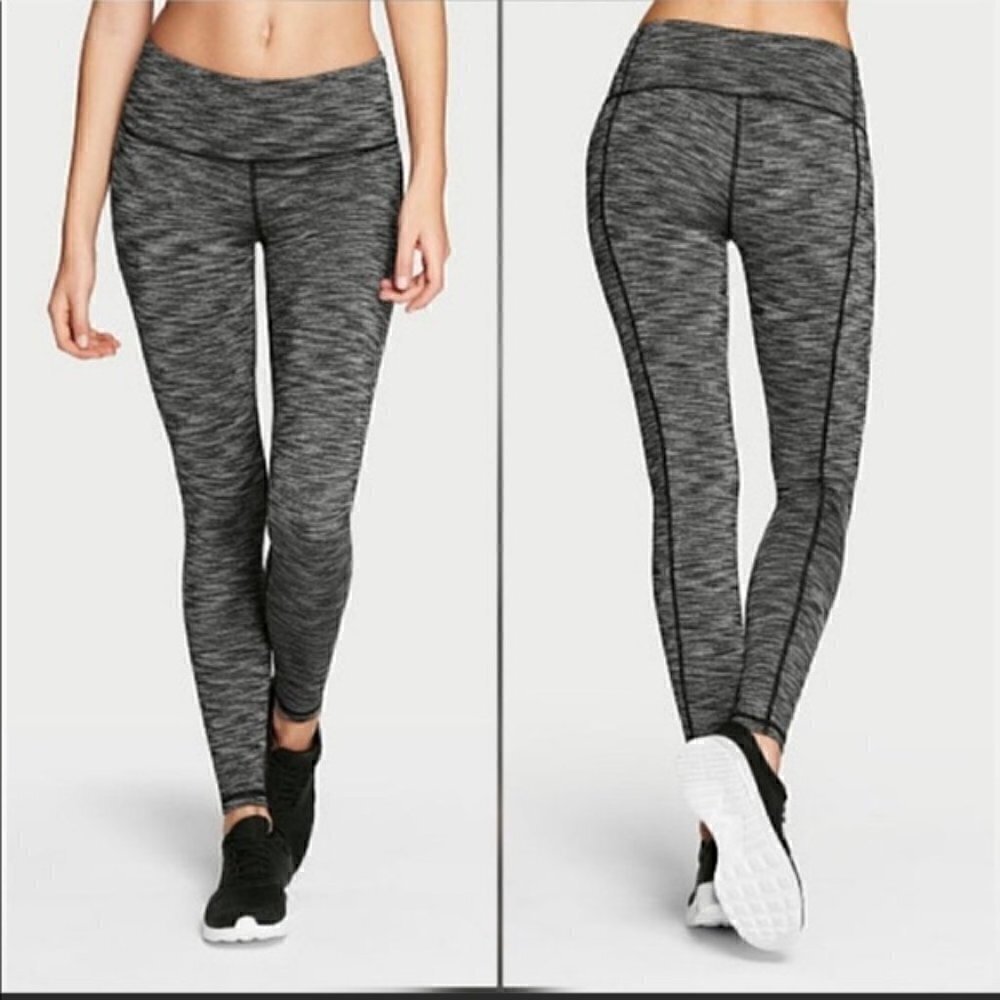 Victoria’s Secret Leggings Sport Knockout Full Length Space Dye Striped Pants L